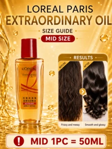 L’Oreal Paris L'Oreal Paris Extraordinary Oil 30/50/100ml，滋養與柔順，修復受損髮質，恢復頭髮光澤與柔軟，適合所有髮質 - 奇幻潤髮精油-適合燙染髮質 - 查看 15