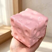 Soft Cheese Squishy Toy, Filled Handmade Square Squeeze Toy, Non-Rebounding Shapeable, Stress Relief Squeeze Toy For Teens And Adults, Birthday/Holiday Gift, Home Decor/Desk Ornament - Multicolor - View 8