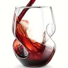 4/6-Piece Set Of 17oz/503ml, Spiral Design Crystal Handleless Wine Glasses, Red Wine Glassware, Creative Japanese Style Glass Cups, Household Drinking Cups, Tea Cups, Ideal Choice For Wine Enthusiasts And Special Occasions. - 玻璃杯 - 查看 9