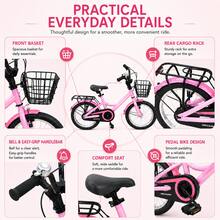 12-18 Inch Casual Bicycle / Random Color Tricycle With Training Wheels / Basket Commuter Bike - Multicolor - View 5
