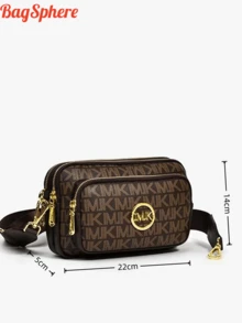 2026 New Classic Versatile Solid Color PU Waterproof Rhombus Design Retro Fashionable Metal Animal Logo Decor Shoulder Bag Square Bag With Letter Pattern Luxury Designer Bag Designer Bag For Women Cruise Essential Travel Essential - Coffee - View 8