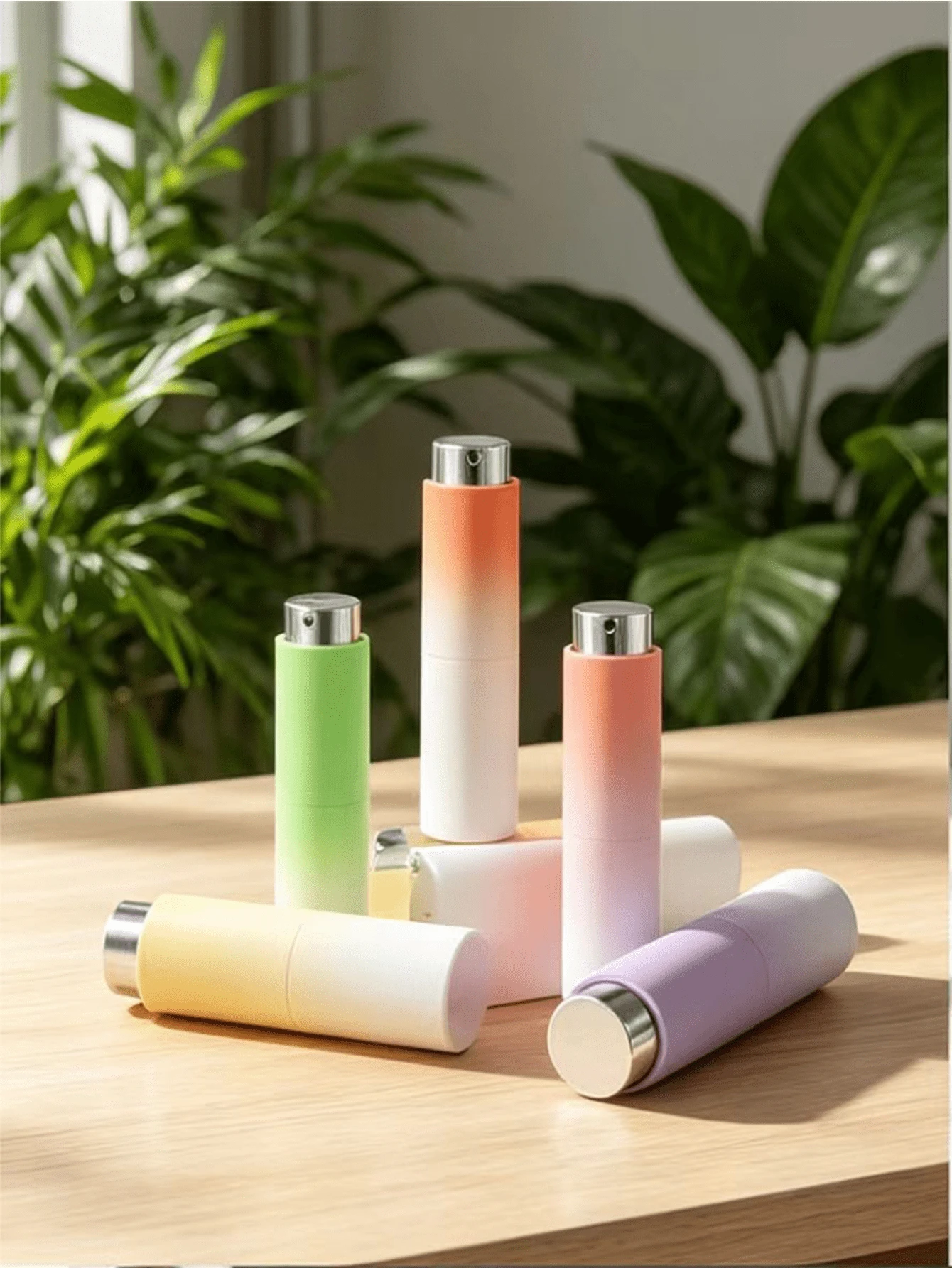 1pc 8ml Portable Travel Fragrance Spray Bottle, Refillable With Funnel, Twist-Open Design For Easy Use. Gradient Color, Multiple Colors Available. Suitable For Fragrance, Cologne And Other Fragrances, Practical Unisex Travel Essential - Multicolor - View 1