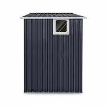 7x4.3ft Metal Garden Sheds Outdoor Storage Sheds Coal Grey With Window - Grey1 - View 9