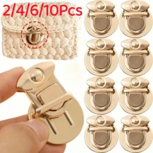 2/4/6/10Pcs Metal Lock Buckle - DIY Zipper Snap Button, Suitable For Handbags, Wallets And Purses Closure Accessories - Multicolor - View 13