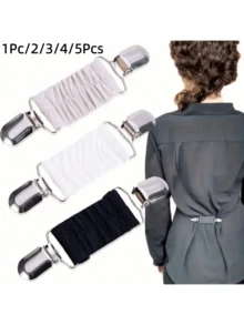 1Pc/2/3/4/5PcsNew Dress Cinch Clips Set Elastic Clothes Clip To Tighten Dress Cardigan Collar Clips Shirt Clips Back Cinch For Women - Multicolor - View 1