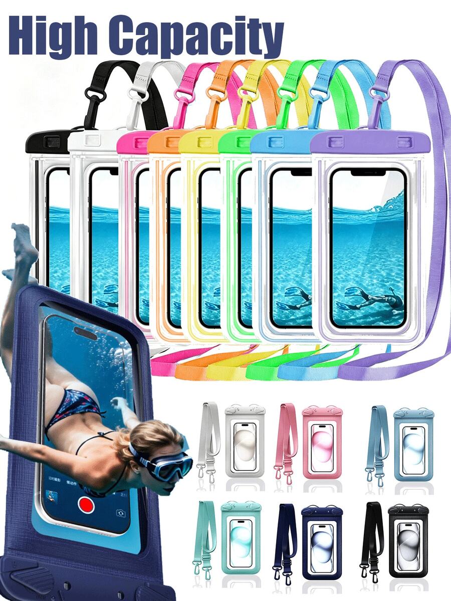 Waterproof Phone Bag, Large Capacity, Suitable For Swimming, Beach And Other Outdoor Activities, Can Store Wallet, Cards And Other Items, Waterproof Design, Suitable For Summer Vacation, Diving, Swimming, Beach And Other Occasions