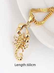 1 chiếc dây chuyền mặt hình bọ cạp tối giản độc đáo, thời trang, phù hợp để đeo hàng ngày cho nữ. - Vàng - Xem 6