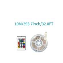 1入 智慧 RGB LED 燈條，USB 供電變色燈條，具跑馬燈與流水動態效果，自黏式燈條，鮮豔流動色彩燈光，適合臥室氛圍、電競房佈置、居家裝飾與派對飾品 - 24-Key 5050 Dream Color - 查看 15