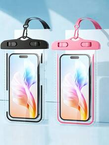 2 túi lặn chống nước, bao đựng điện thoại chống nước đi du lịch biển ngày lễ, ví đi biển ngày lễ, túi bơi biển du lịch thiết yếu unisex, di động - Nhiều màu - Xem 2
