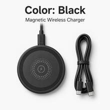 RAYDONIXLIPPOR 15W Magnetic Wireless Charger, Compatible With Phone 17/16/15/14/13/12 Series And Earbuds 4/3/2/Pro, Ultra-Thin USB-C Fast Charging Pad, Compact Portable Wireless Charging Disc, Lightweight ABS Magnetic Charger, Suitable For Desk, Bedside, Travel, White And Black Available (Includes Charging Cable) - Multicolor - View 8