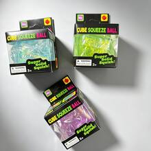 NeeDoh Nice Cube 亮片正方形捏捏樂，超柔軟慢回彈壓力緩解玩具，指尖紓壓方塊，壓力球，麥芽糖果凍質感的柔軟玩具，兒童 DIY 教育玩具組，辦公室與居家指尖紓壓工具，緩解焦慮趣味感官捏捏樂，星空亮片果凍捏捏樂，觸覺舒緩訓練輔助，適合成人與青少年的趣味紓壓指尖玩具，馬卡龍色系高美感，適合生日派對、節日禮物、禮物袋填充、獎勵趣味紓壓小禮物（隨機出貨） - 彩色 - 查看 10
