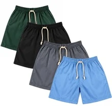 kit 3 shorts tactel para menino 0 a 14 anos moda praia juvenil bermuda mauricinho masculino infantil - Multicolorido - Visão 4