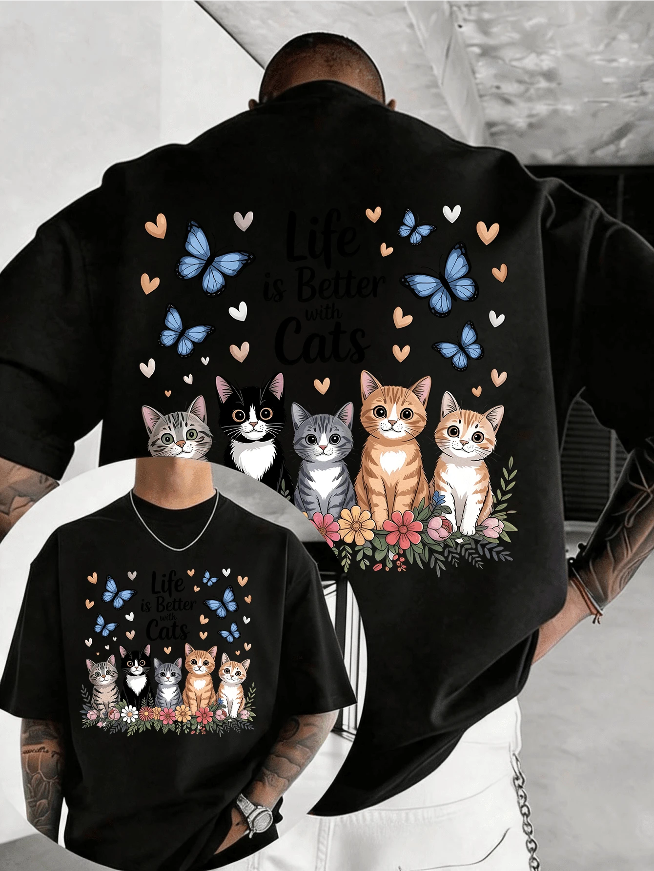 Camisetas de hombre - Negro - Ver 1