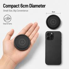 RAYDONIXLIPPOR 15W Magnetic Wireless Charger, Compatible With Phone 17/16/15/14/13/12 Series And Earbuds 4/3/2/Pro, Ultra-Thin USB-C Fast Charging Pad, Compact Portable Wireless Charging Disc, Lightweight ABS Magnetic Charger, Suitable For Desk, Bedside, Travel, White And Black Available (Includes Charging Cable) - Multicolor - View 2