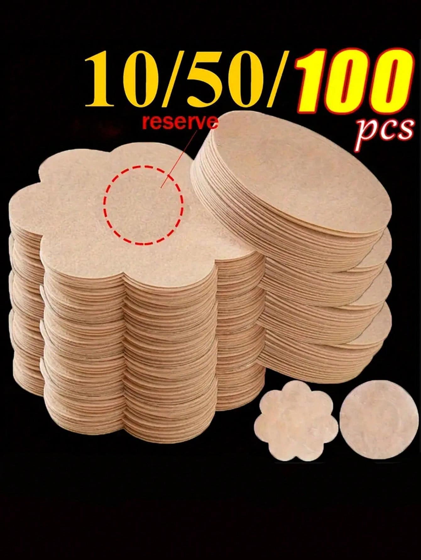 10/50/100 pezzi Nastro adesivo monouso senza spalline per sollevamento del seno, biancheria intima e accessori da donna - Multicolore - Visualizzare 1