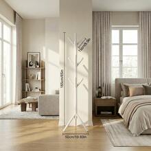 Freestanding 9-Hook Metal Stand Hangers,Sturdy And Durable, Easy To Assemble, Space-Saving,Entryway Furniture Storage Storage For Clothes, Hats, Bags, Etc Clothes Rack,Suitable For Homes, Offices, Boutiques, And Closet Organization. - trắng - Xem 11