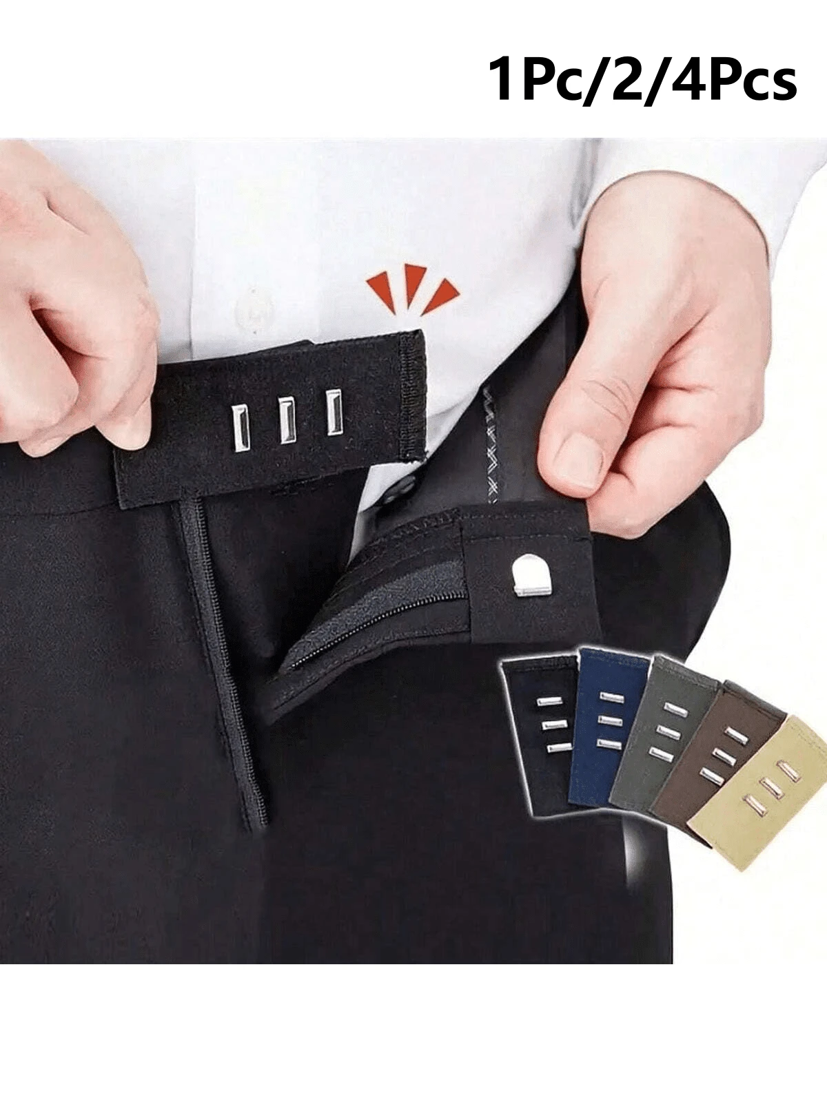 1/2/4 cái Nút nối eo không đường may - Nút denim điều chỉnh được phù hợp cho nam và nữ - Đai eo mở rộng có thể tháo rời