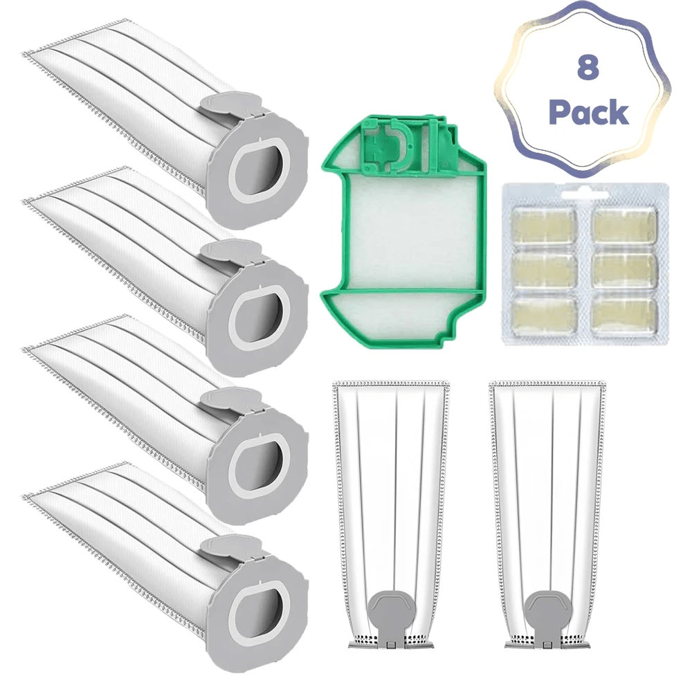 8pcs Vacuum Cleaner Accessories Kit Compatible With Vorwerk Kobold VK7 FP7, Including Dust Bags, Filters, Fragrance Pads, Disposable Dust Bags, Air Fresheners, Suitable For Home & Living Room Use - Multicolor - View 1