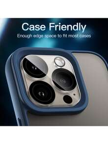 Yezodawee 3pcs Camera Lens Protector Film Compatible With IPhone 16e 14 Pro Max 15 Pro Max 16 Pro Max 14 Pro 13 15 Plus Phone Accessories Camera Screen Cover 9H Tempered Glass Shatterproof Protective Case - Clear - View 7