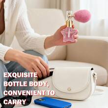 1個柔粉色便攜式香水噴霧器，玻璃材質可愛小尺寸，可重複填充防漏，細霧噴灑方便攜帶，多用途裝飾小禮物，旅行必備噴霧瓶，節日禮物，派對小禮 - 彩色 - 查看 4