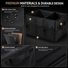 Premium Foldable Car Trunk Organizer 600D Oxford Cloth Heavy Duty Multi Compartment Cargo Storage Box Reinforced SUV Interior Organizer For Grocery Travel Camping Car Accessories - Storage Box - View 3