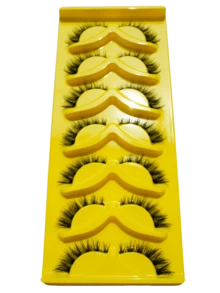 7 Pairs Luxury Thick & False Eyelashes - Dense & Fluffy, Cat Eye False Eyelashes Create Dewy Makeup Look, Moisturizing Feel, Reusable - View 2