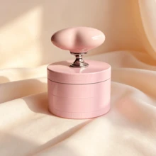 1PC, 63MM Pink Handle Effort-Saving Grinder, 4-Layer Metal Structure, Girly Anti-Slip Easy-To-Operate Portable Grinding Tool - View 4