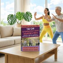 1本法式太極拳訓練手冊，適合60歲以上長輩，「Tai Chi Entraînement Pour Seniors 60+」4週運動記錄本，螺旋裝訂，穩定性與靈活性訓練指南，適用於老年人、長輩、居家健身、健康與平衡改善 - A - 查看 1