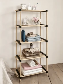 1pc Multi-Layer Multi-Functional Shoe Rack, Home Entrance Storage Shelf, Dormitory Bathroom Balcony Multi-Functional Storage Rack. - Multicolor - View 3