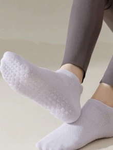 6pcs/3pcs/2pcs/1pc Women's Colorful Yoga Socks With Non-Slip Dots And Ankle Support, Breathable Short Yoga Socks - Multicolor - View 5