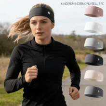 1 chiếc băng đô yoga bằng nylon màu trơn tối giản, co giãn cao, thấm hút mồ hôi và thoáng khí, thích hợp cho phòng tập thể dục, hoạt động ngoài trời, chạy bộ, tập thể dục, lễ hội, tiệc tùng. - Hồng - Xem 1