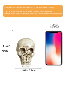 1 Desktop Skull Home Decoration, Resin Skull Model, Realistic Skull, Elderly Skull Life-Size Skull, Halloween Decoration - A - View 7