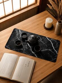 XXL Extended Black Marble Pattern Mouse Pad, Minimalist Business Aesthetic Desk Mat, Waterproof Easy-To-Clean Surface, Smooth Mouse Control Without Scratching Hands, Non-Slip Rubber Base Stable And Durable, Not Easy To Fray, Father's Day Graduation Gift, Suitable For Home Office Study Computer Desk, Desk Mouse Pad, Mouse Keyboard Pad - View 7