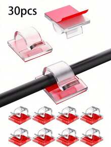 Outdoor Adhesive Cable Clips, Suitable For Christmas Light Clips, Decorative Clips, Self-Adhesive Hooks, Cable Management, Small String Light Accessories - White - View 13