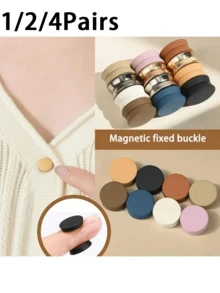1/2/4 Pairs Flat Capsule Magnetic Snaps - Strong Magnetic Clasps, Suitable For Leather Bags, Hidden Button Closure, Seamless Design, Mixed Colors, Durable & Fashionable, Sewing Accessories, Suitable For Daily Use - Multicolor - View 13