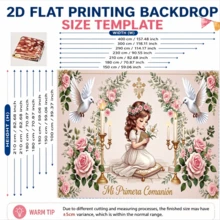 2D Flat 1pc Religious Communion Background Cloth Suitable For First Holy Communion Celebration, Church Event Decoration, Festival Of Faith Hanging Cloth, Polyester Material, Multi-Size Available - A - View 10