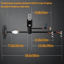 LED工作燈線束套件,雙控制開關,12V 24V繼電器絲,適用於越野車SUV卡車 - Fit 2 lights(Hi-Low) - 查看 11