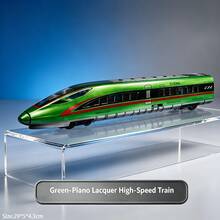 1件磁吸連接高速鐵路玩具模型，合金材質，附磁吸連接車廂，慣性助推，高速鐵路模型玩具，適合兒童遊戲 / 火車愛好者收藏 / 生日禮物 / 節日慶祝 - 彩色 - 查看 9