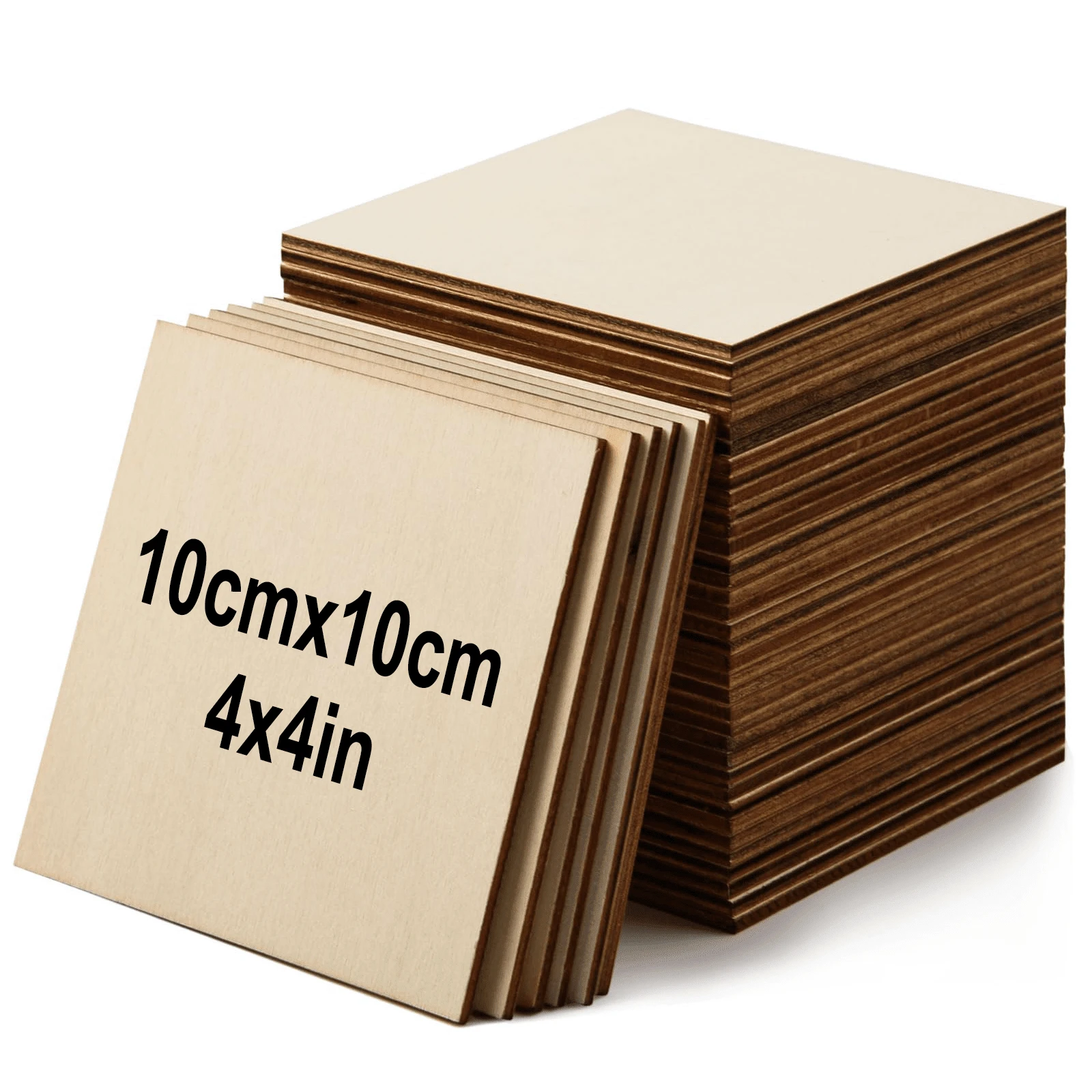 10/20/40pcs Unfinished Wooden Heart Shapes, 4 Inches, Suitable For DIY Painting, Pyrography, Dyeing, Carving And Other Crafts - Heart Shape - View 1