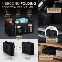 Premium Foldable Car Trunk Organizer 600D Oxford Cloth Heavy Duty Multi Compartment Cargo Storage Box Reinforced SUV Interior Organizer For Grocery Travel Camping Car Accessories - Storage Box - View 2