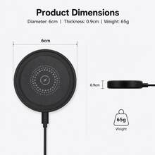 RAYDONIXLIPPOR 15W Magnetic Wireless Charger, Compatible With Phone 17/16/15/14/13/12 Series And Earbuds 4/3/2/Pro, Ultra-Thin USB-C Fast Charging Pad, Compact Portable Wireless Charging Disc, Lightweight ABS Magnetic Charger, Suitable For Desk, Bedside, Travel, White And Black Available (Includes Charging Cable) - Multicolor - View 6