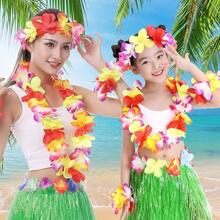5er Set Hawaiianisches Tropisches Party-Grasrock-Set - Geeignet für Kostümpartys, Hula-Tanzpartys, Sommerpartys für Erwachsene, Geburtstagspartys und Halloween - Verschiedenfarbig - Übersicht 6