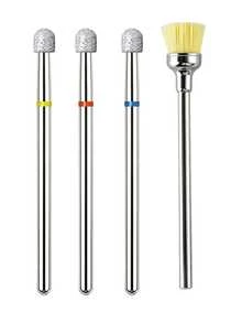 Mushroom-Shaped -Plated Rhinestone Nail Drill Bit-A Tool For Removing Cuticles - Multicolor - View 11