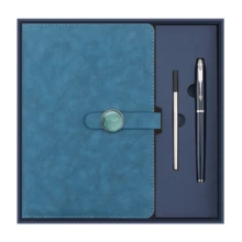Customized Notebook And Fountain Pen Gift Set, Jade Fastener, Personalized Name And Floral Engraving, Retro Monthly Flower Journal, Includes Refills And Gift Box - Multicolor Jade Buckle Book - View 10