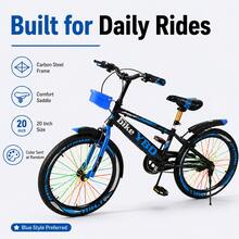 16-Inch Bicycle With Front Basket And Training Wheels, Commuter Bike, Random Color - Multicolor - View 5