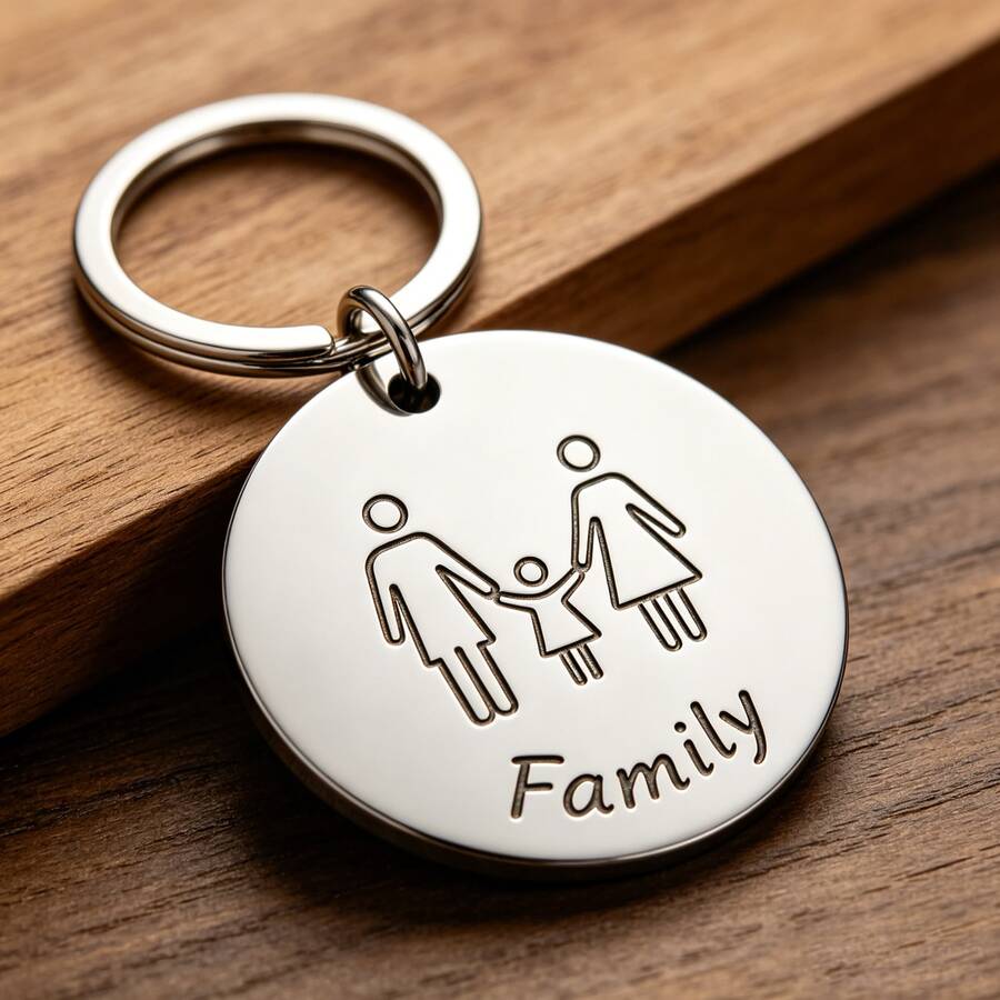 Portable Stainless Steel Pendant, Charm And Keychain, Warm Gift For Father's Day And Mother's Day, Easy And Quick Installation, Essential Accessory For Pet Collars In Pet-Owning Households - Multicolor - View 1