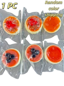 1pc Strawberry Blueberry Soufflé Cream Decoration, Realistic Cake Shaped Stress Relief Ornament, Practical Camping Gear, Daily Holiday Essential, Sweet Boyfriend Gift, Father's Day Gift, Fashionable Squeeze Soft Silicone Collectible Decor, Garden Outdoor Decoration - Multicolor - View 13