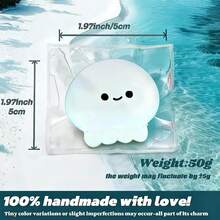 1pc TPR Jellyfish Squeeze Toy, Soft Slow Rebound Squishy Fidget Sensory Stress Relief Toy, Cute Sea Animal Desktop Decompression Toy, Party Favor Birthday Halloween Christmas Gift, Random Packaging - Multicolor - View 8