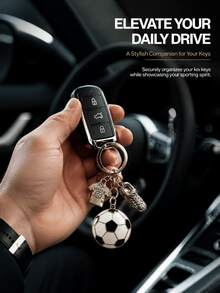 1 o 2 Llaveros de Fútbol Exquisitos con Patrones Impresos, Llaveros Conmemorativos de la Copa del Mundo con Pequeños Encantos de Fútbol. Estos son Accesorios Esenciales para los Aficionados al Fútbol, Adecuados para Mochilas o Autos, y Llaveros de Fútbol Creativos para Estudiantes y Aficionados. - Plateado - Ver 4