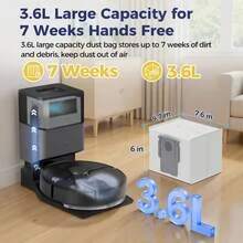SMEGGEMS Disposable Vacuum Dust Bags For Robot Vacuum Cleaner, Easy Installation, Large Capacity, Compatible With S8+, S8 Pro Ultra, Q7 Max+/Max, Q5 Max+, S7 Pro Ultra, Q5, Q5+, Q7, S7 MaxV Ultra And More Robot Vacuum Models, 3.5L - Universal Fit - View 3